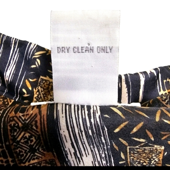 Robert Stock Women 90's Brown Small Silk Formal Casual Long Sleeve Jacket Blazer - Picture 11 of 11